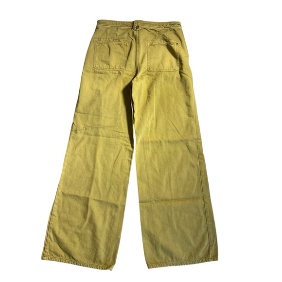 Pilcro By Anthropologie Yellow Low-Rise Column Flared Pants Women’s Size 29 Tall - Picture 8 of 9